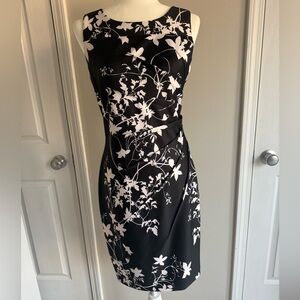 Calvin Klein Black and White Floral Mini Dress